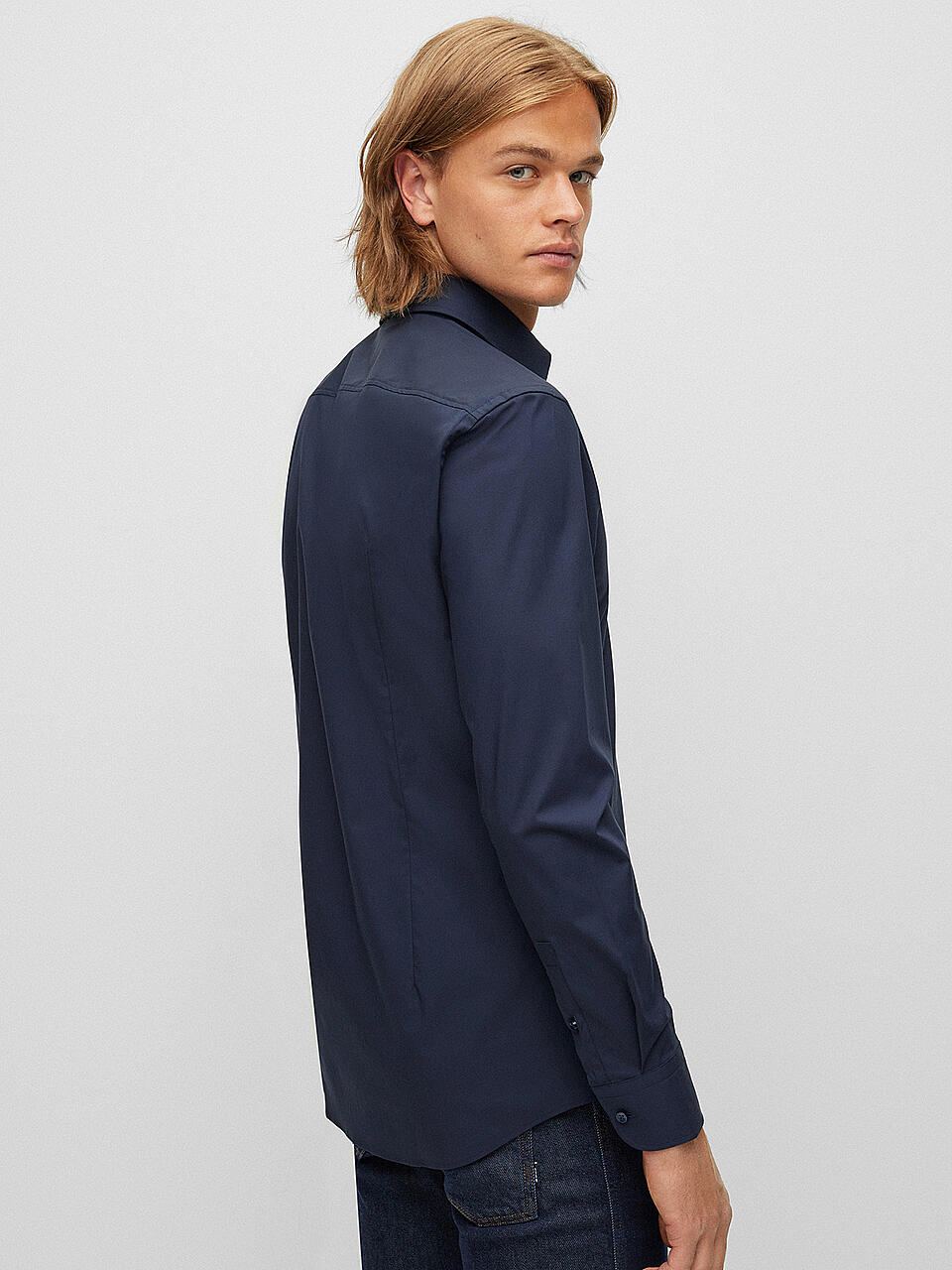BOSS | Hemd Slim Fit Hank | blau