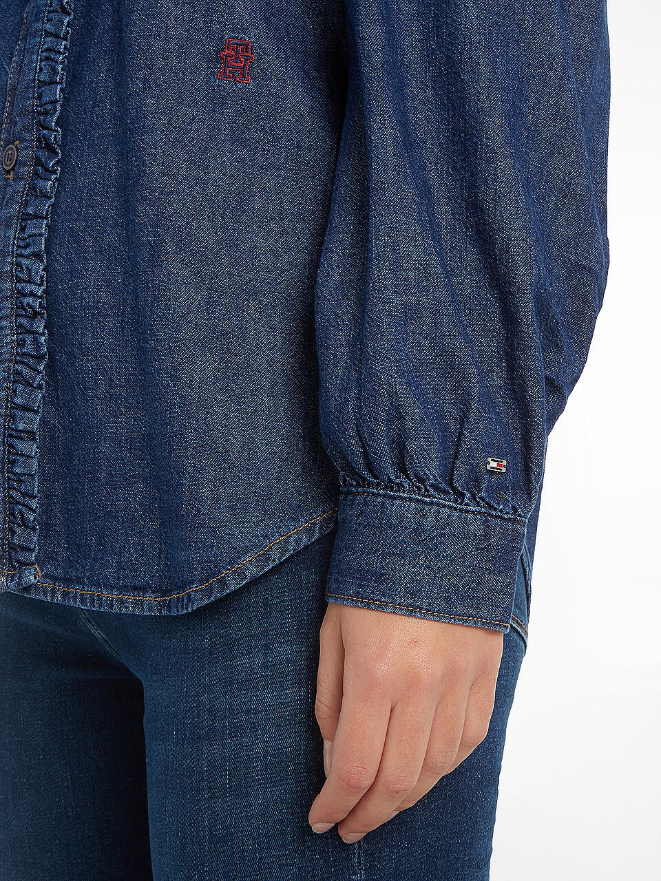 TOMMY HILFIGER | Jeansbluse | blau