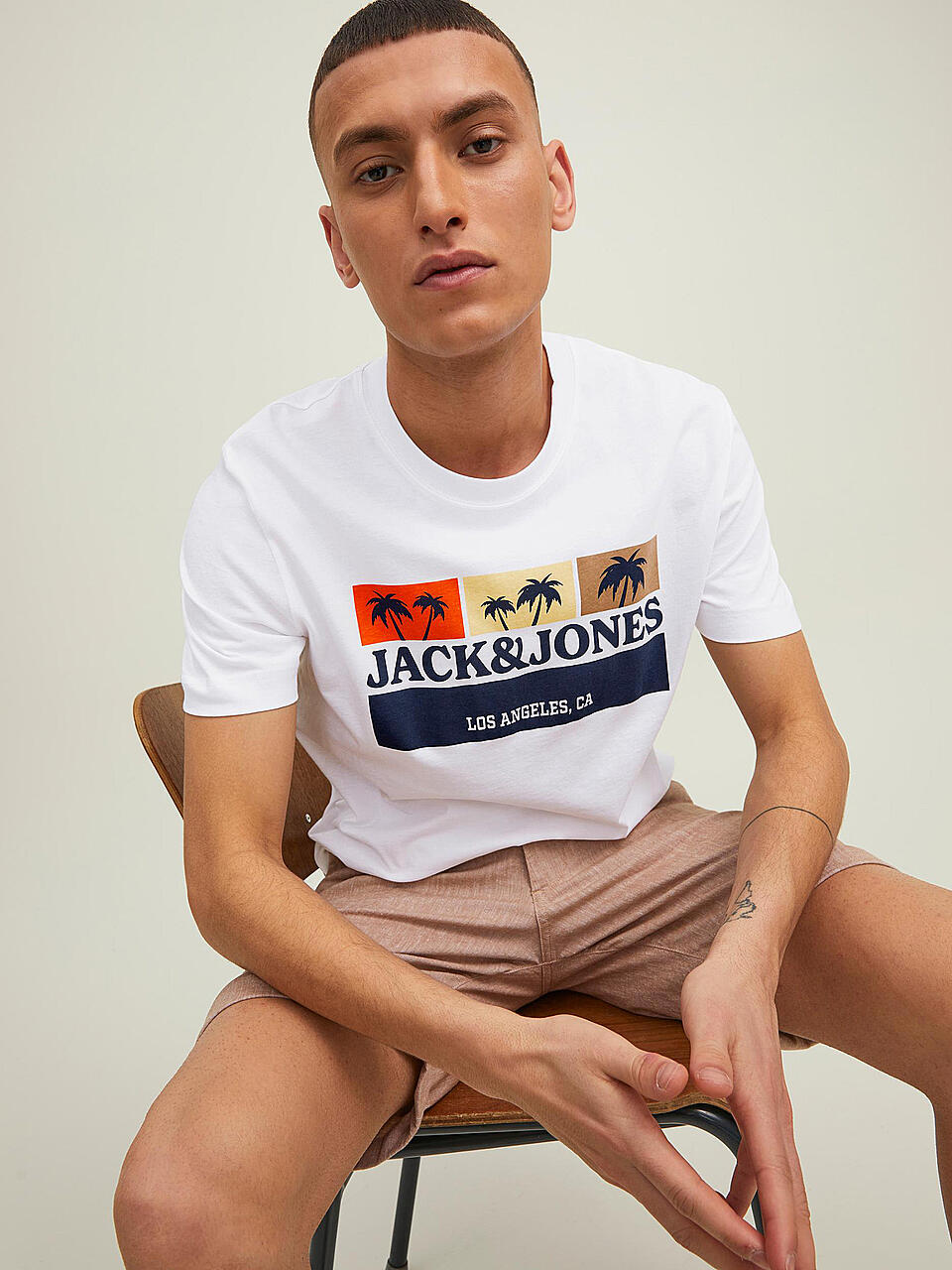JACK & JONES | T-Shirt JORMALIBU  | weiß