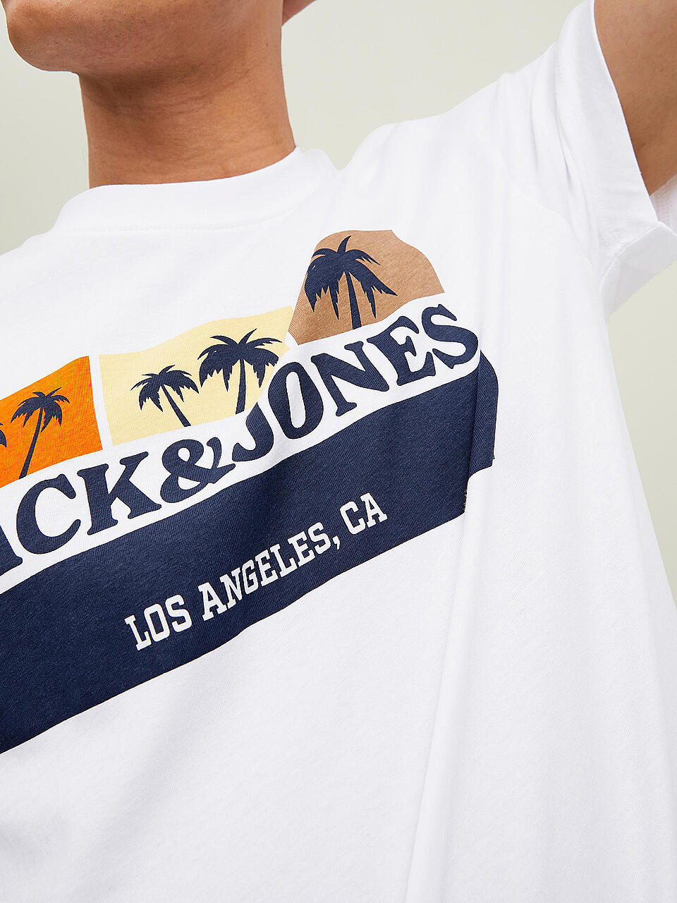 JACK & JONES | T-Shirt JORMALIBU  | weiß