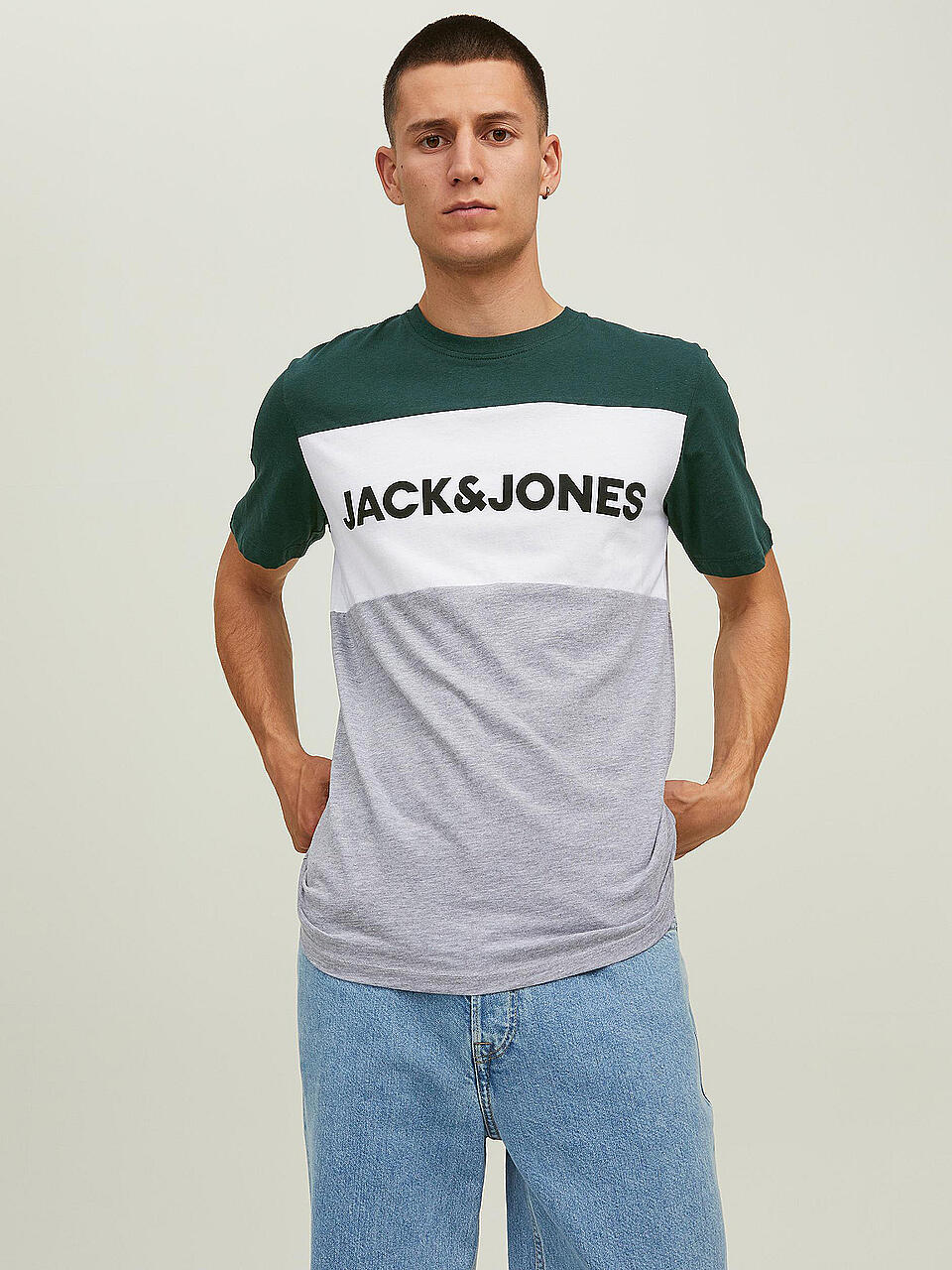 JACK & JONES | T-Shirt JJELOGO | grün