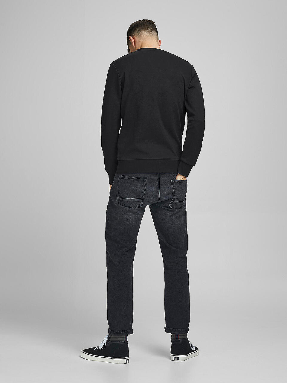 JACK & JONES | Sweater JJEBASIC  | schwarz