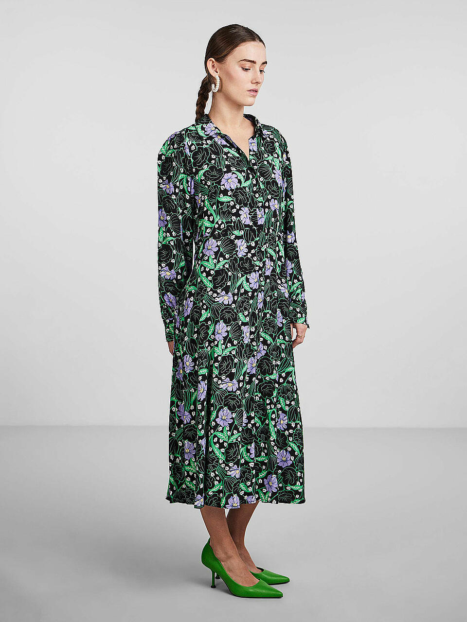 YAS | Hemdblusenkleid YASKATYRA | schwarz