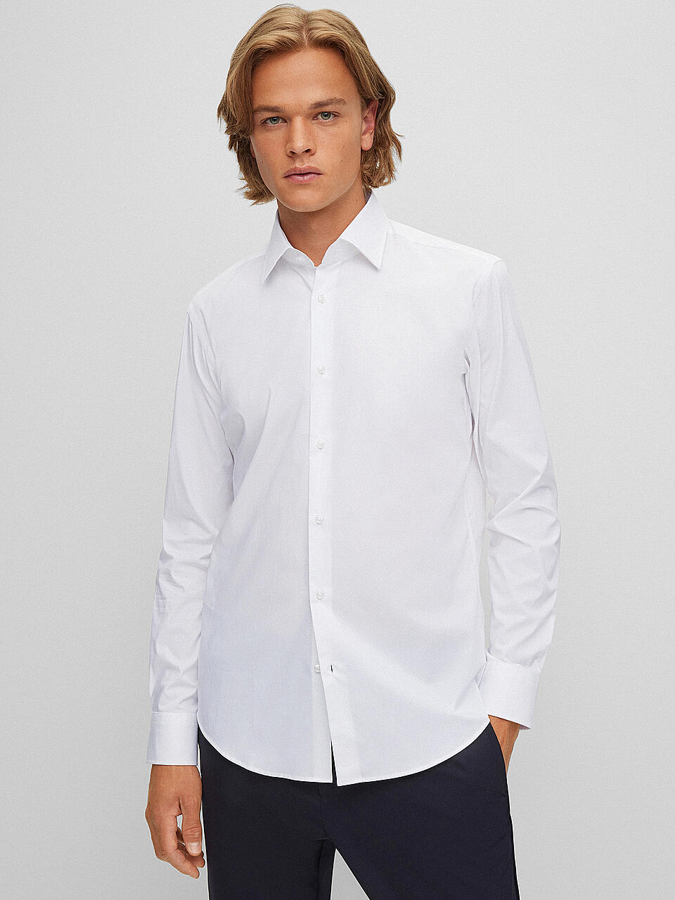 BOSS | Hemd Regular Fit H-JOE  | weiss