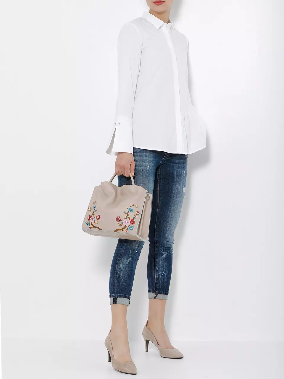 Weiße Bluse