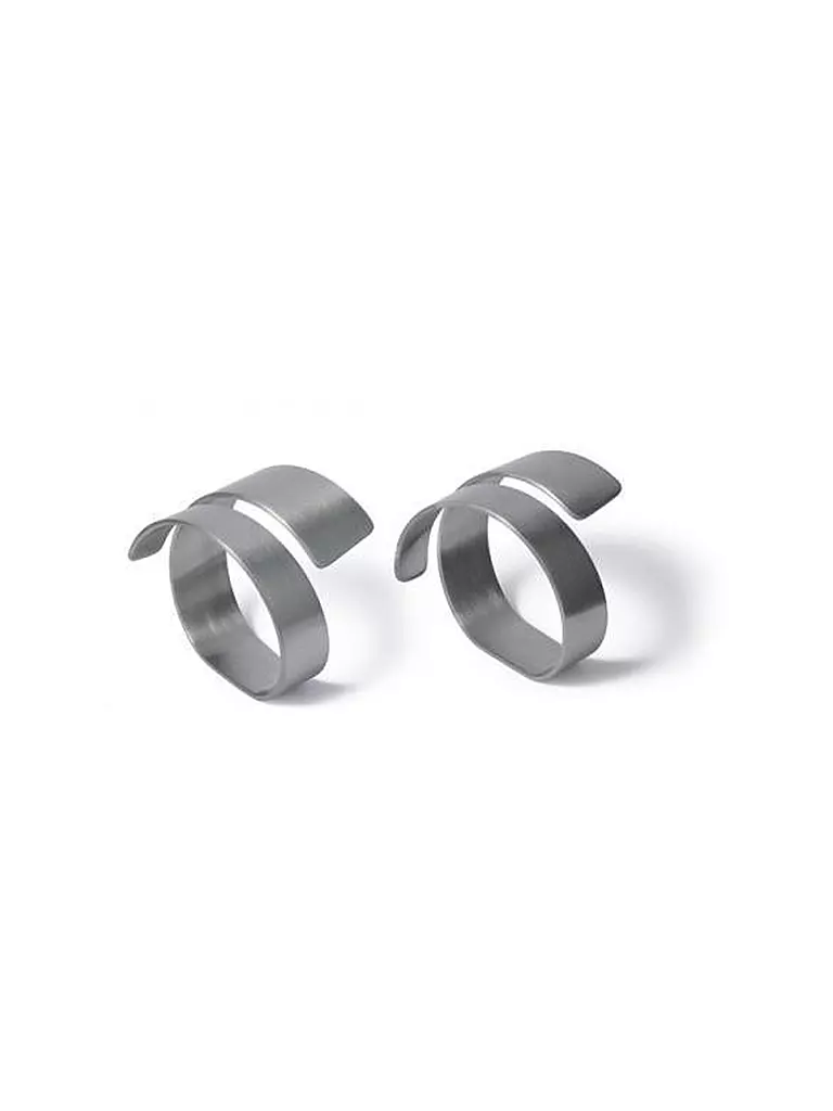 PAPER+DESIGN | Serviettenringe - Set 2er Edelstahlt 4cm | silber
