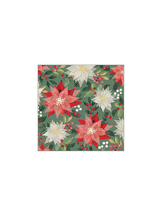 PAPER-PRODUCTS | Weihnachts Cocktail-Servietten 25x25cm MERRY POINSETTIA
