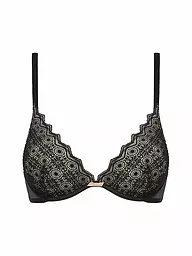 PASSIONATA | Dekollete-BH ungefüttert (Mit Bügel) "Georgia" black | Schwarz