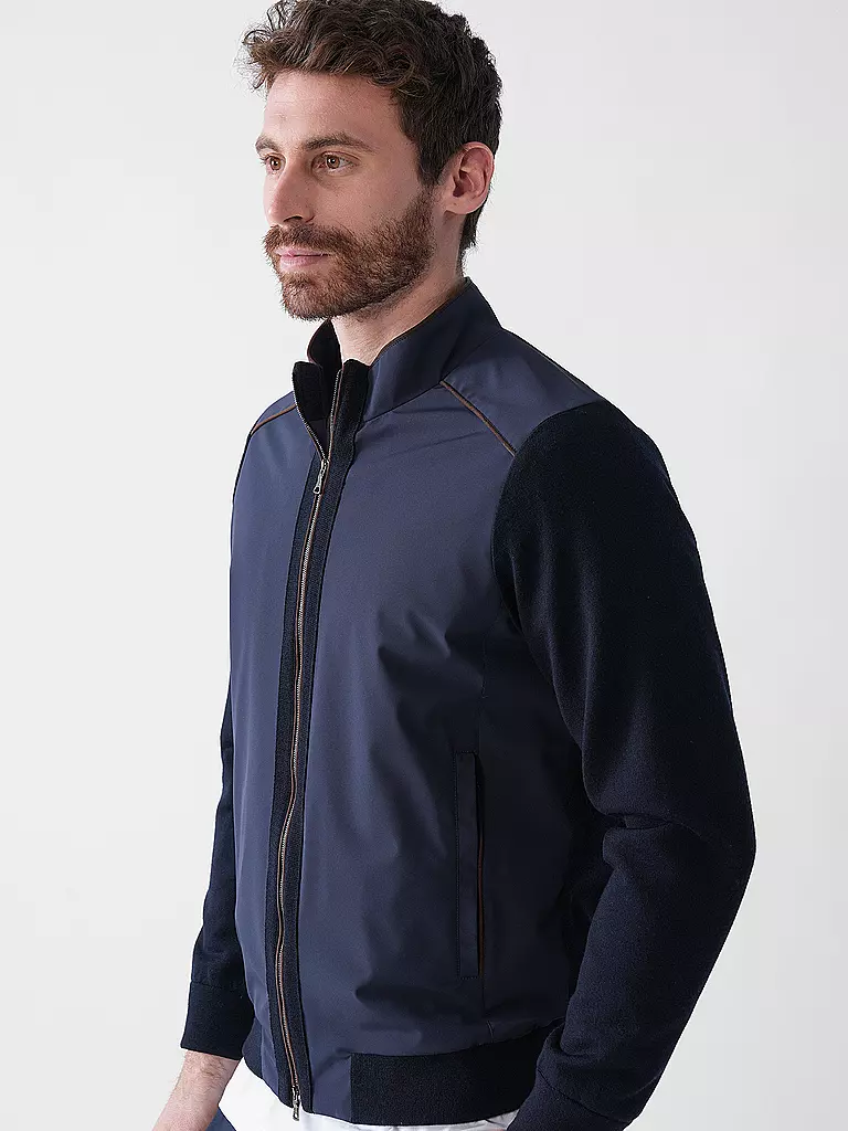 PAUL & SHARK | Jacke  ALCANTARA PIPING | dunkelblau