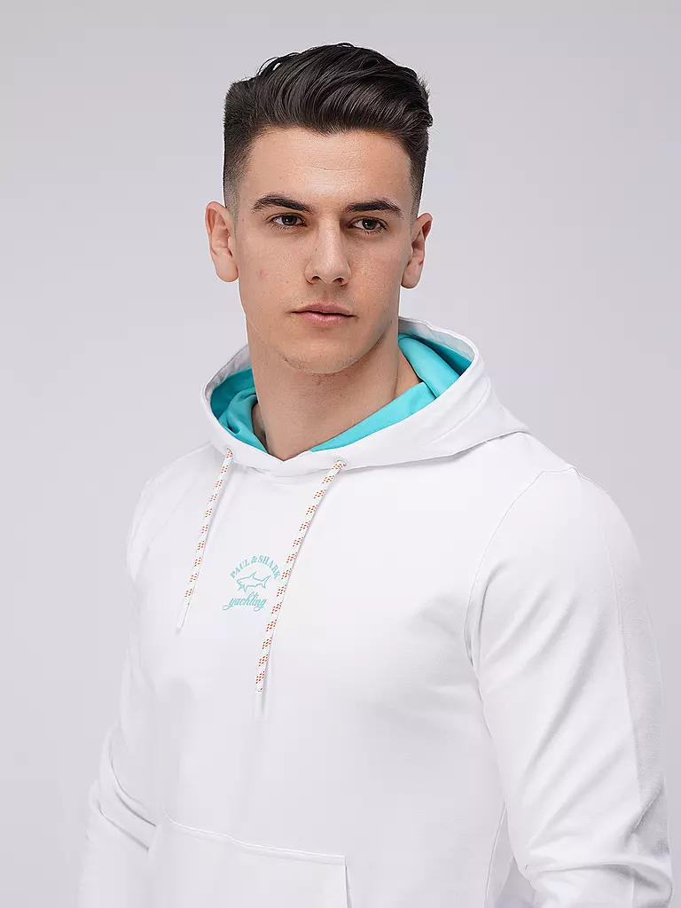 PAUL & SHARK | Kapuzensweater - Hoodie | weiss