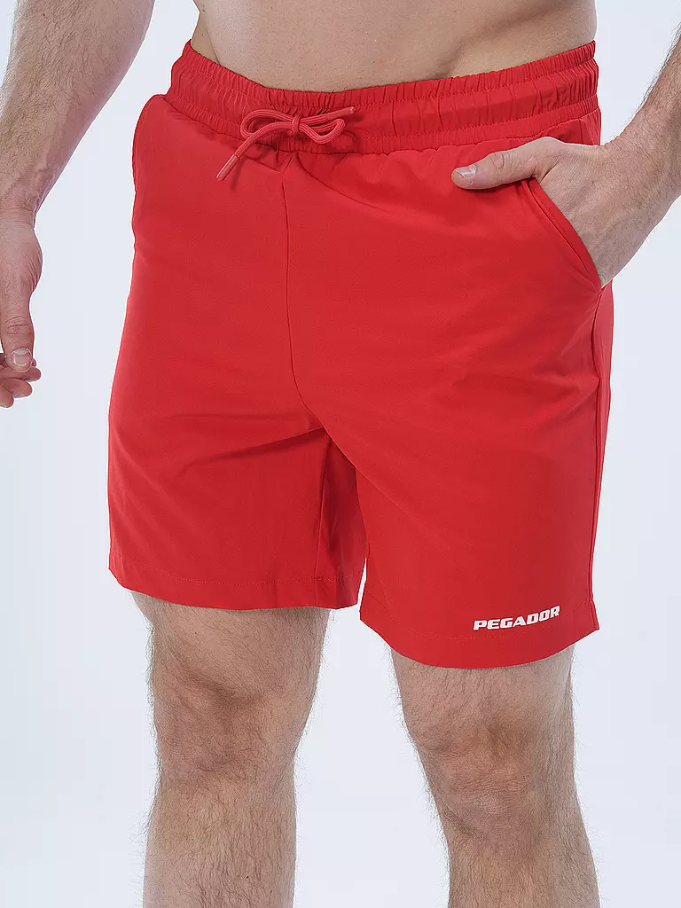 PEGADOR | Badeshorts | rot