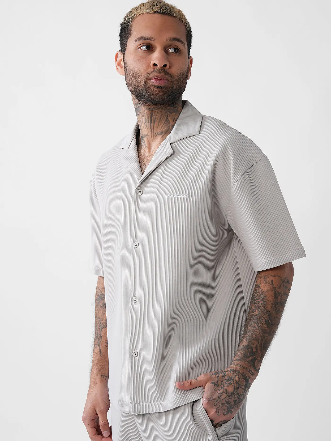 PEGADOR | Hemd Regular Fit TROY | grau