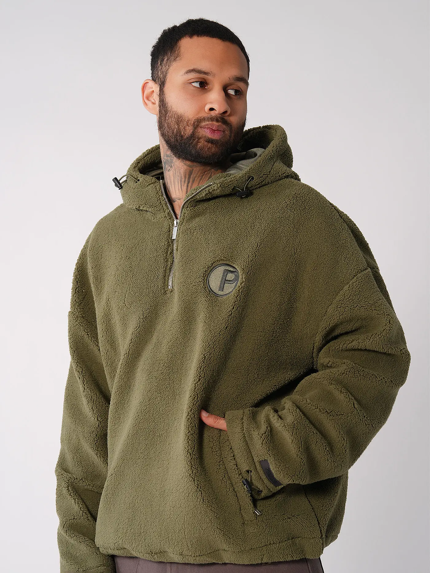 PEGADOR | Kapuzensweater - Hoodie FALL TEDDY | olive