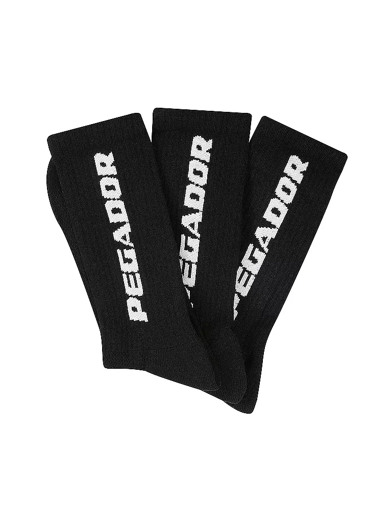 PEGADOR | Socken 3er Pkg. black/white | schwarz