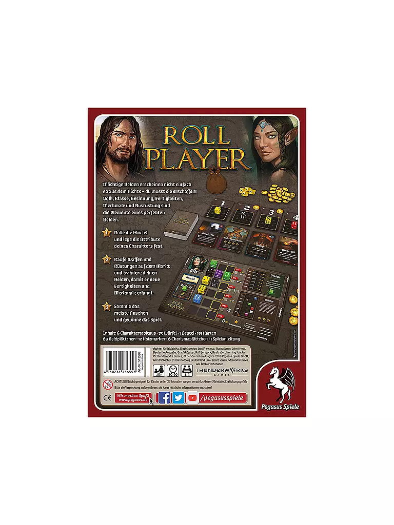 PEGASUS | Brettspiel - Roll Player | keine Farbe