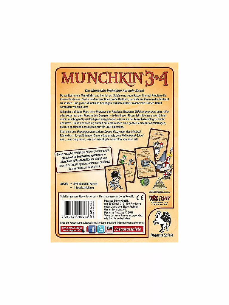 PEGASUS | Munchkin 3 und 4 | keine Farbe