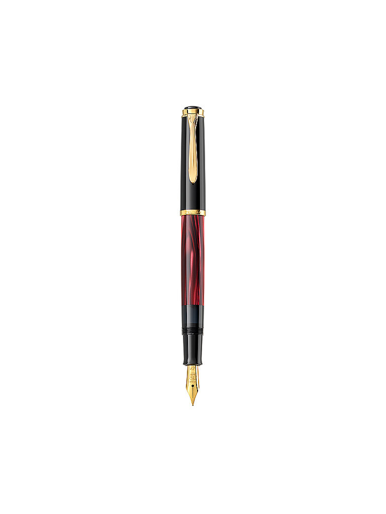 PELIKAN Füllhalter M200 Rot Mamoriert Fein mit Etui  rot