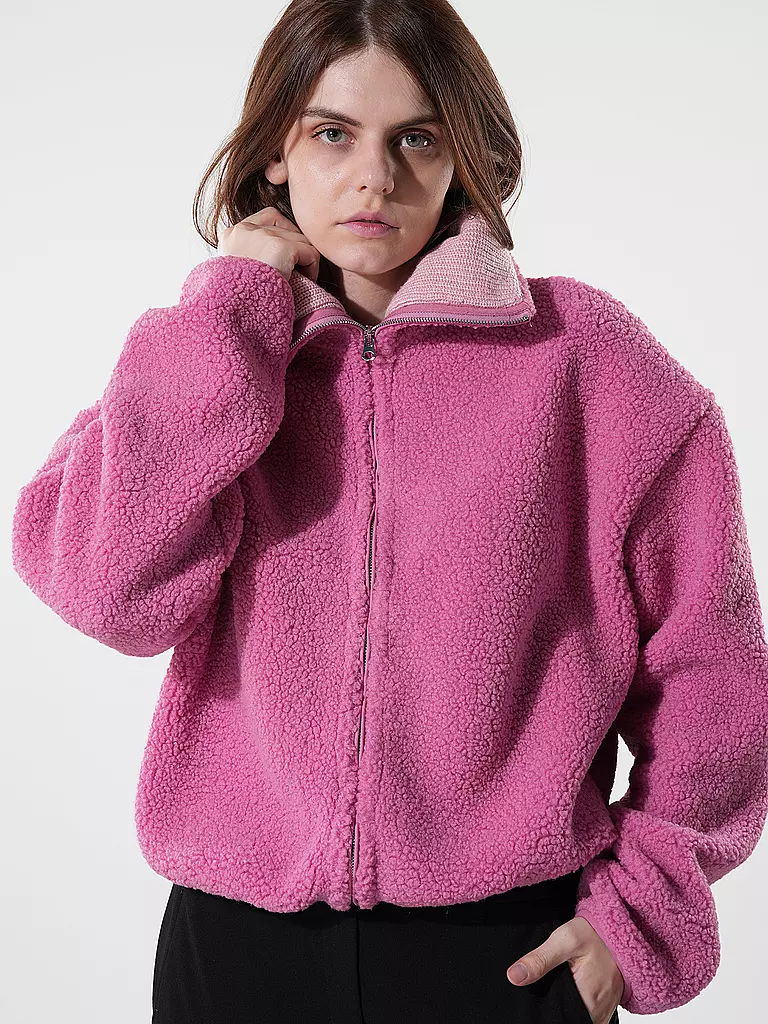 PENN&INK | Jacke in Teddyfell | Pink