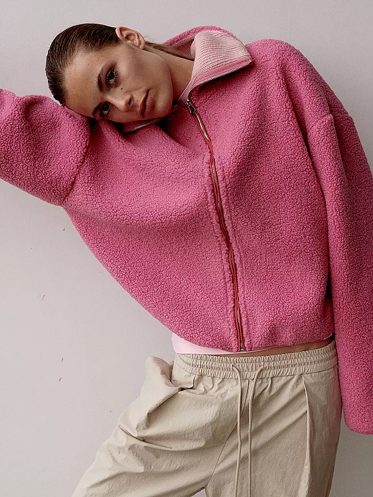 PENN&INK | Jacke in Teddyfell | Pink