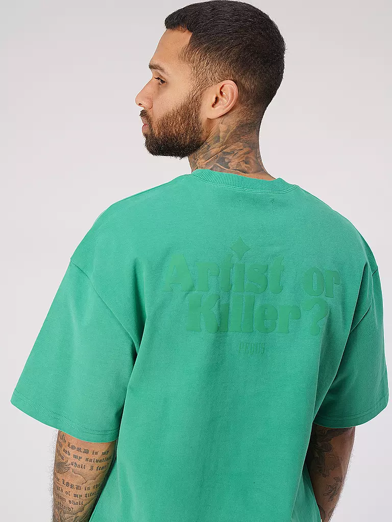PEQUS | T-Shirt ARTIST GRAPHIC | grün