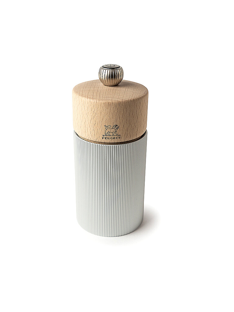 PEUGEOT Manuelle Pfeffermühle Line 12cm Alu/Buche grau
