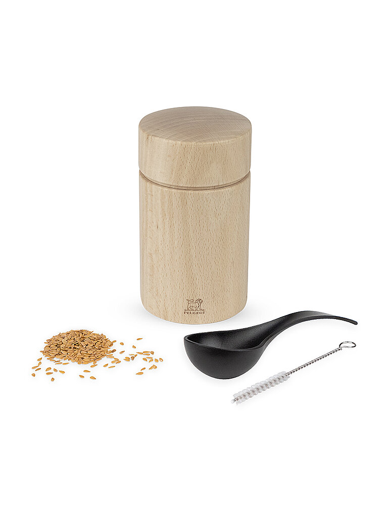 PEUGEOT Leinsamenmühle aus Holz, naturfarben 11 cm - 4,5 braun