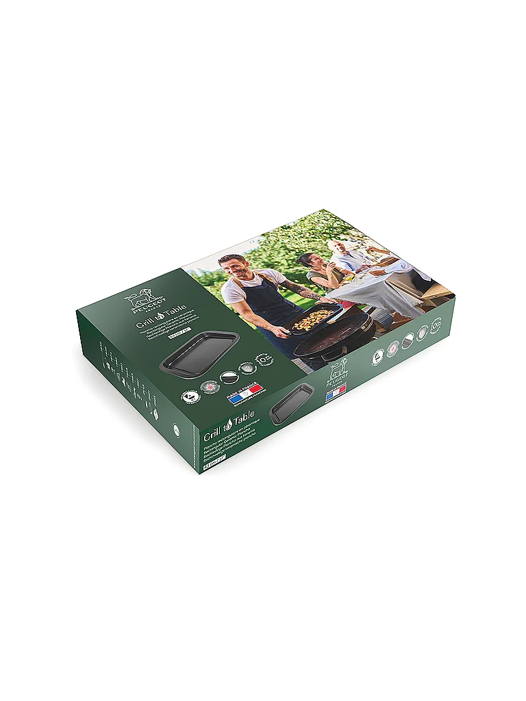 PEUGEOT Bandeja para horno PLANCHA rectangular de cerámica negra de 43 cm negro
