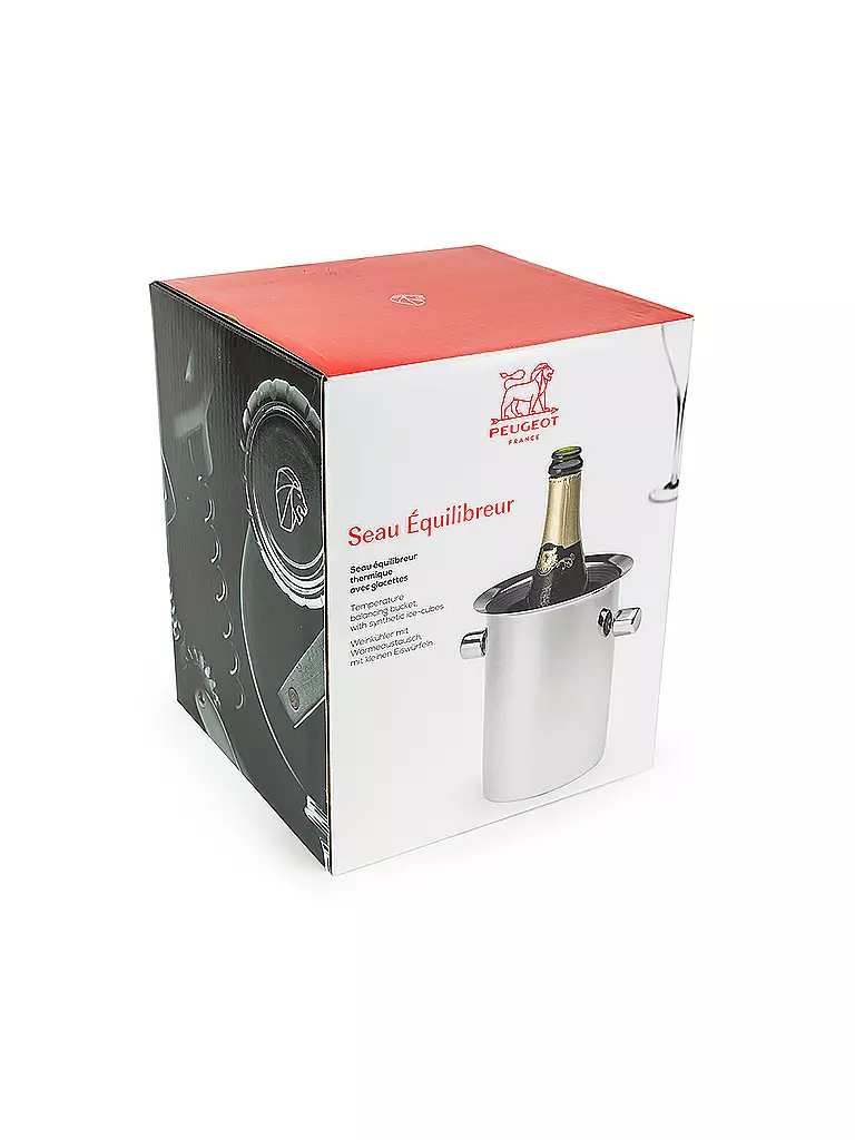 PEUGEOT | Champagnerkühler mit Kühlakku 19cm Edelstahl | silber