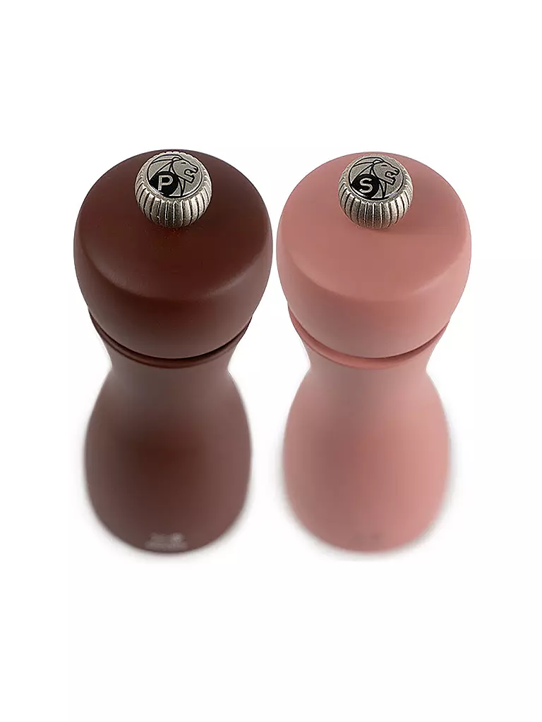 PEUGEOT | Pfeffer- und Salzmühle Set TAHITI ERDE 2-tlg. 15cm Buche / Hell- und Dunkelbraun | grün