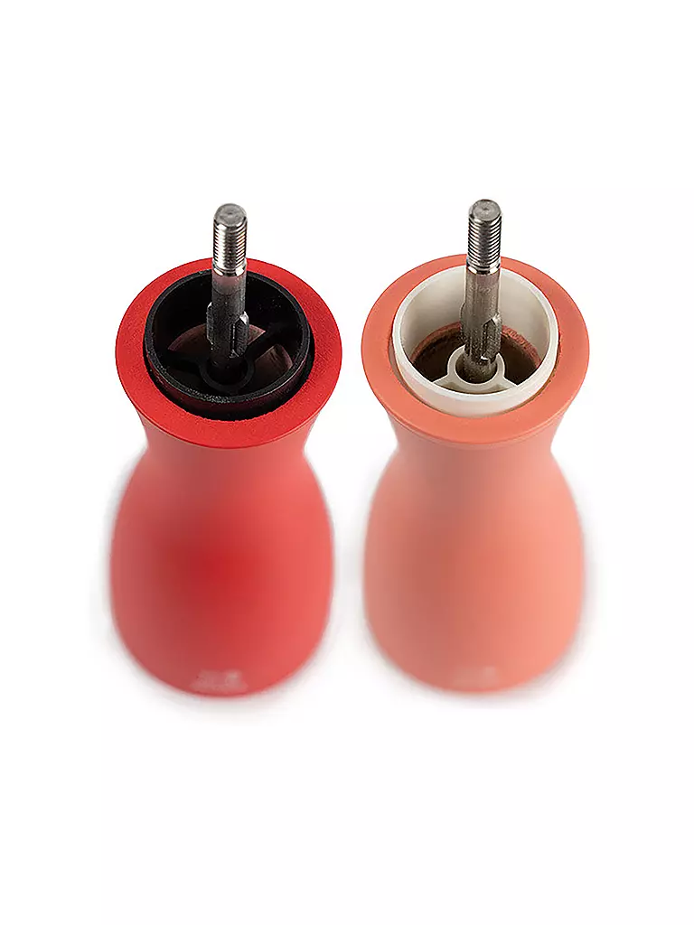 PEUGEOT | Pfeffer- und Salzmühle Set TAHITI FEUER 2-tlg. 15cm Buche / Apricot und Rot | grün