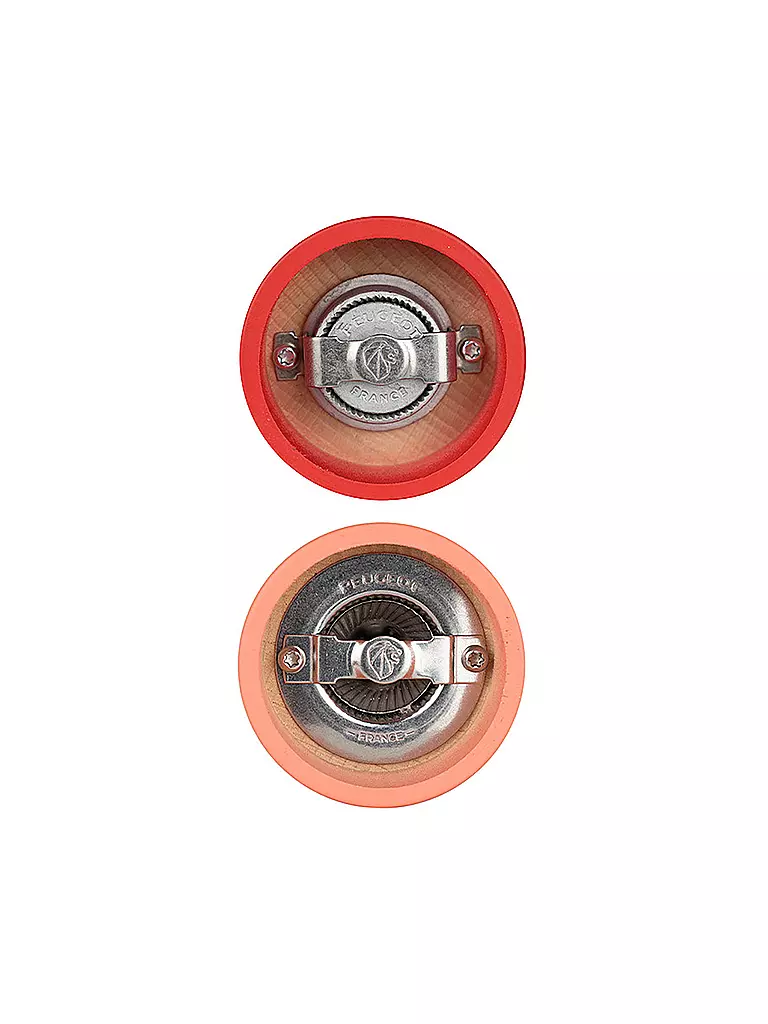 PEUGEOT | Pfeffer- und Salzmühle Set TAHITI FEUER 2-tlg. 15cm Buche / Apricot und Rot | grün