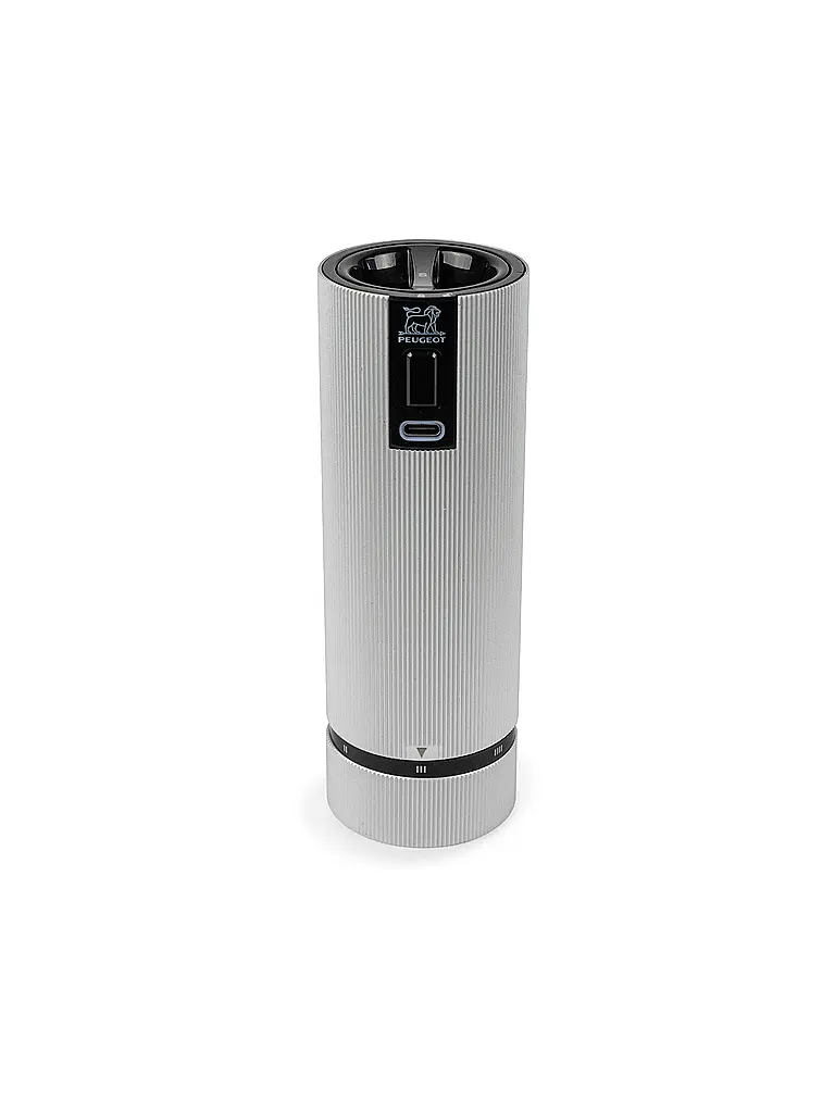 PEUGEOT | Set mit wiederaufladbaren elektrischen Salz- und Pfeffermühlen 15cm ELECTRIC-DUO LINE Carbon Alu  | grau