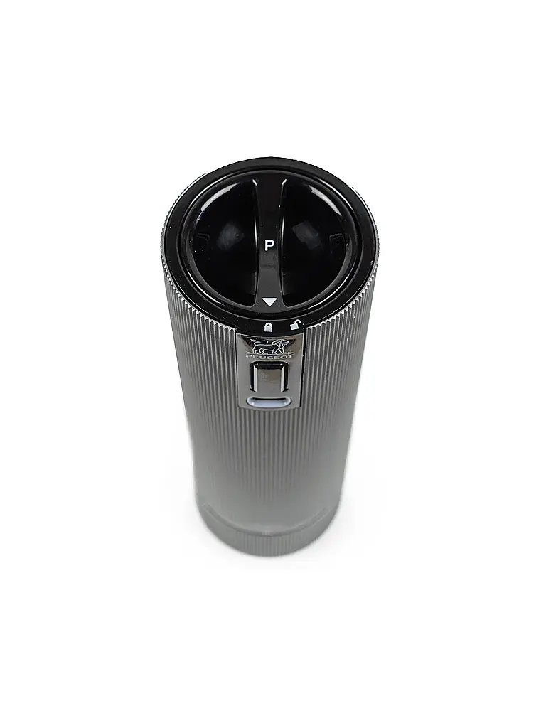 PEUGEOT | Set mit wiederaufladbaren elektrischen Salz- und Pfeffermühlen 15cm ELECTRIC-DUO NIGHT-LINE Alu/Schwarz | schwarz