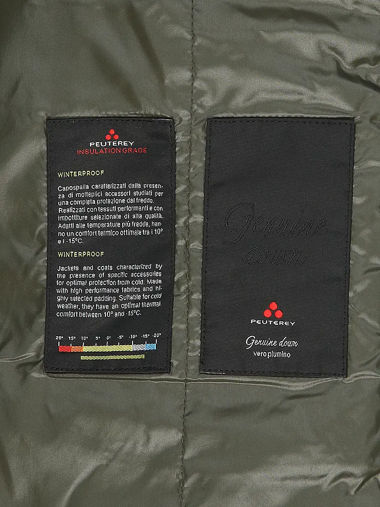 PEUTEREY | Daunensteppmantel SELECTRIC LKS 01 | olive