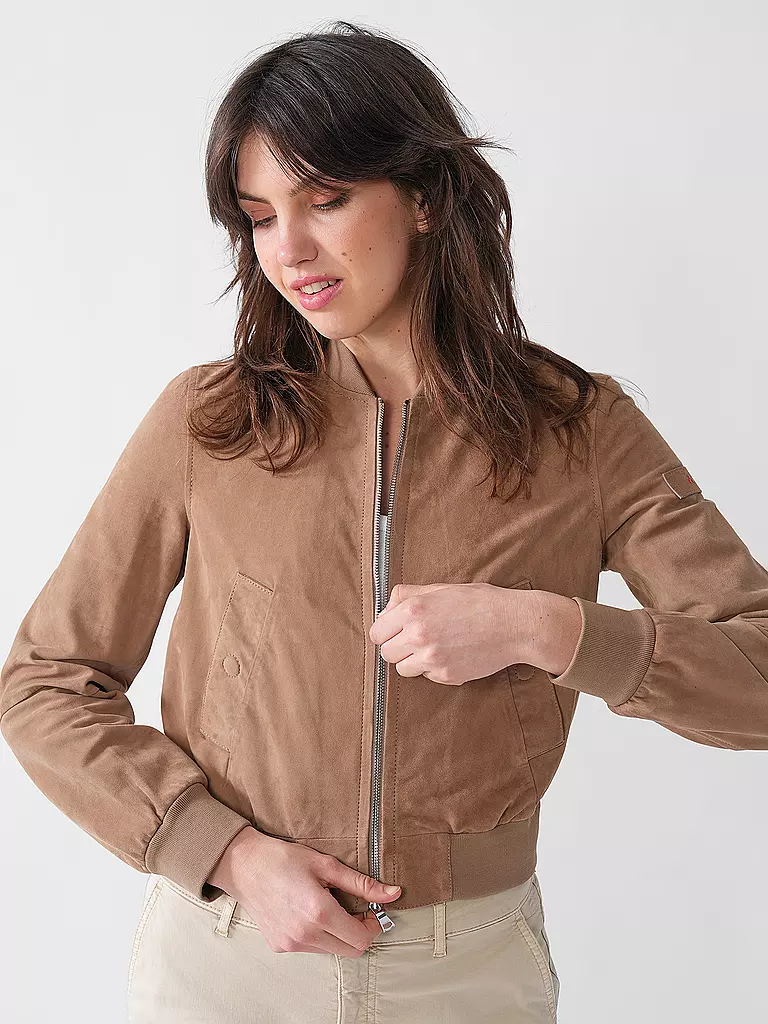 PEUTEREY | Lederjacke CHOISA | beige