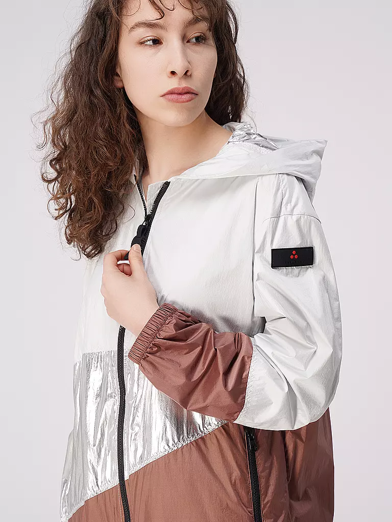 PEUTEREY | Parka HAISE BLOCK | silber
