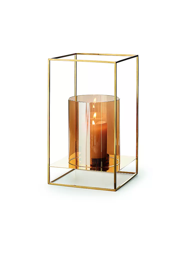 PHILIPPI | Windlicht KATHLEEN 30x20cm Glas / Gold | gold