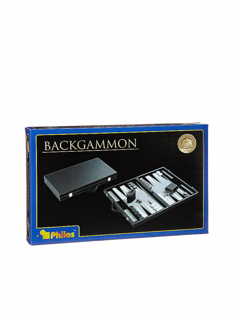 PHILOS | Brettspiel - Backgammon (medium) | keine Farbe