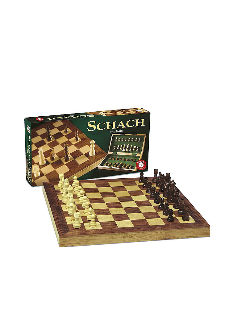 PIATNIK Schach Holzkassette mit Holzfiguren
