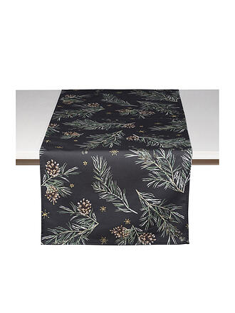 PICHLER | Weihnachts Tischläufer 45x120cm Pinecones Anthrazit