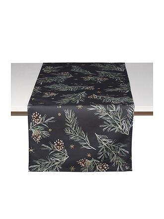 PICHLER | Weihnachts Tischläufer Pinecones 50x150cm Anthrazit
