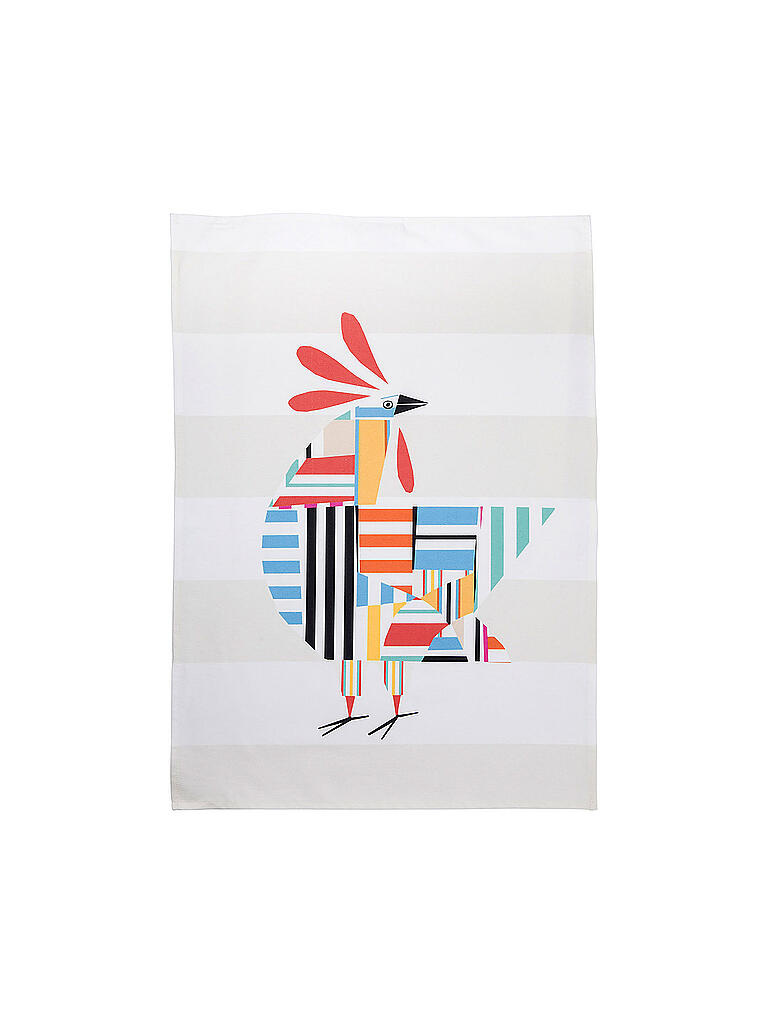 PICHLER | Geschirrtuch 50x70cm ROOSTER Multicolor | creme