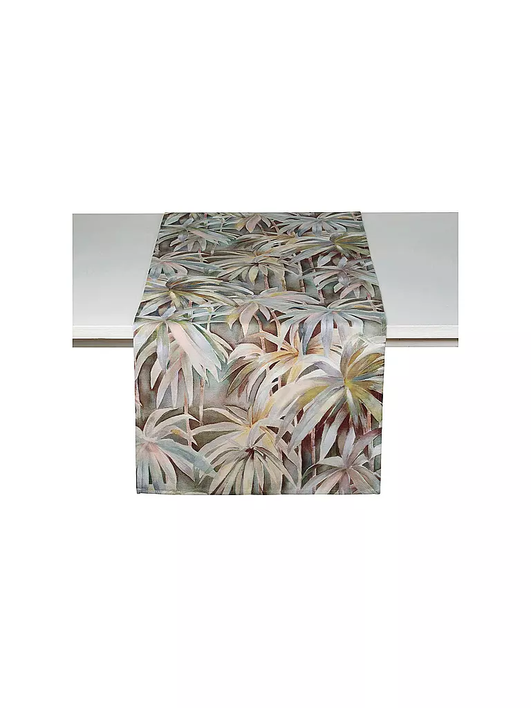 PICHLER | Tischläufer PALMS 50x150cm Akoya | hellgrün