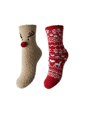 PIECES | Socken 2-er Pkg salsa