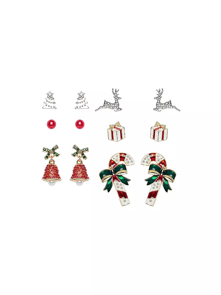 PIECES | Ohrringe PCJADIA X-MAS 6er Pkg. | bunt