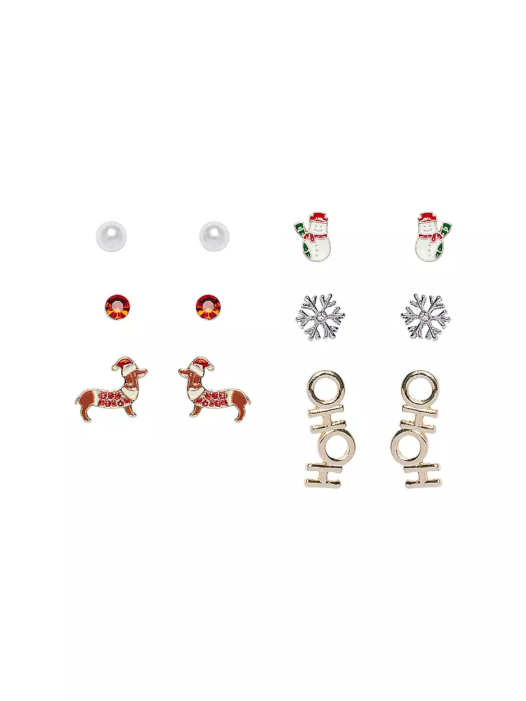 PIECES | Ohrringe PCJUMIA X-MAS 6er Pkg. | bunt