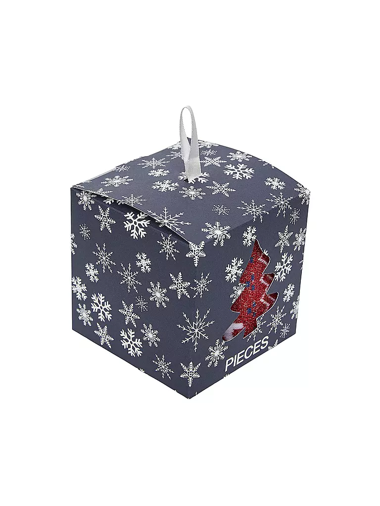 PIECES | Socken Geschenkebox 2er Pkg PCJIA medium grey melange  | grau
