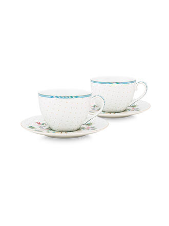 PIP STUDIO | Cappuccinotasse mit Untertasse 2er Set 280ml  Jolie Dots Gold