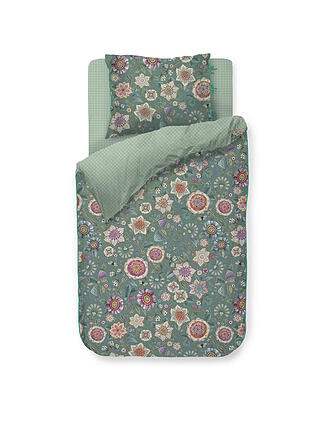 PIP STUDIO | Perkal Bettwäsche VIVA LAS FLORES 70x90cm/140x200cm Green