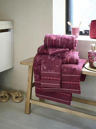 PIP STUDIO | Telo doccia JASMIN JACQUARD 70x140cm Rosa scuro